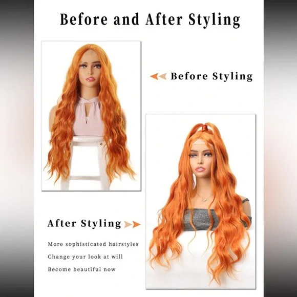 Lace Front Extra Long Curly Synthetic Wig